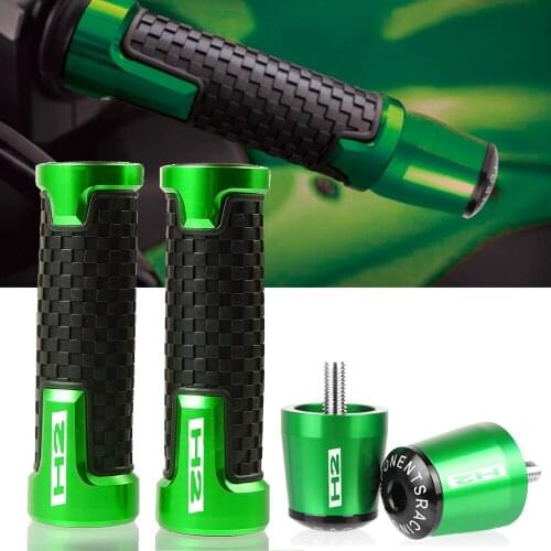 Motorcycle Accessories CNC Handlebar Hand bar Grips Handle grip Motorbike For KAWASAKI ZH2 Z H2 2019 2020 2021 knobs Handle
