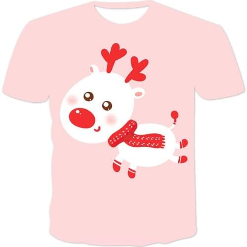 The Latest Summer Men And Women Personality Christmas Pattern Series Popular 3D Printing Fashion Casual Sports T-Shirt Xxs-6xL