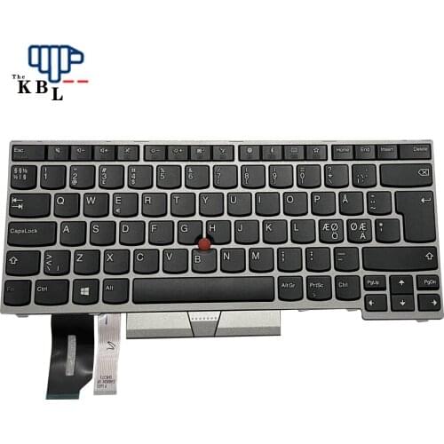New For Lenovo Thinkpad E480 E490 R480 R490 L490 Norway Language (Silver Left/Right Key) Laptop Keyboard SN20P34842 1PE553