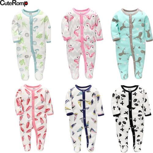 0-6M New born Baby girl clothes Fashion Infant full sleeve footies for boys girls jumpsuit Clothing newborn clothes baby onesie