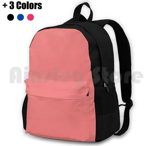 Plain Solid Light Coral Pink-100 Pink And Coral Shades On Ozcushions On All Products Outdoor Hiking Backpack Waterproof Camping