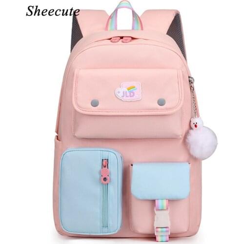Fashion Backpack for Girls School Bag Childrens Backpack Student Bags Orthopedic School Backpacks Kids Book Bag Large Capacity