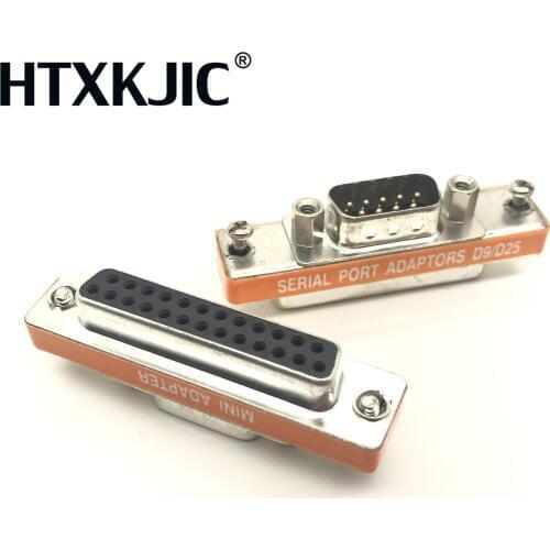 DB25 male to DB9 female Adapter D9/D25 Serial Port Adaptor 9Pin female 25P male Connector 9P 25Pin D25/D9 Convert protect joint