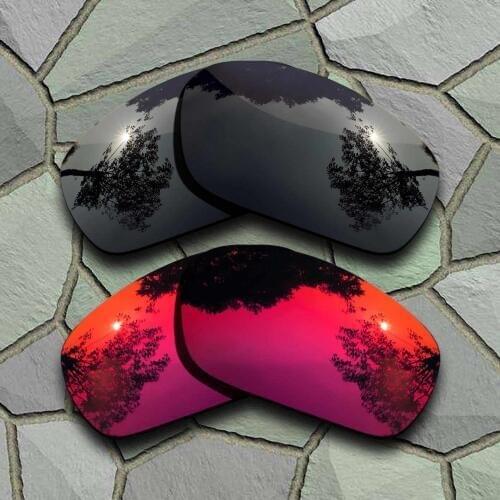 Grey Black&Violet Red Sunglasses Polarized Replacement Lenses for Oakley Jawbone