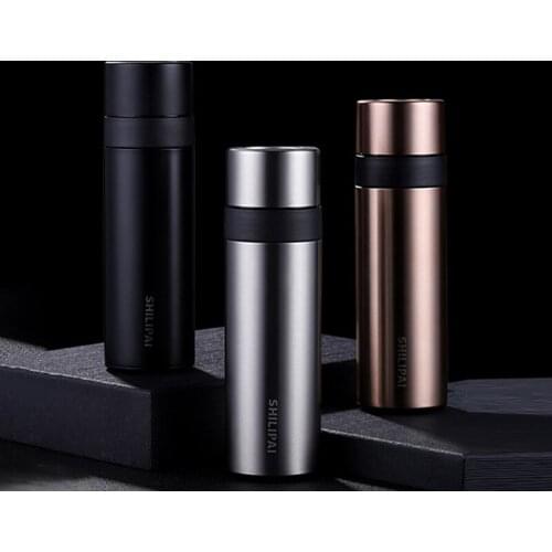 Portable Business Thermos Mug,tea Cup Tumbler Coffee Mug Stainless Steel Water Bottle Straight Cup Leakproof Flasks Car Cups