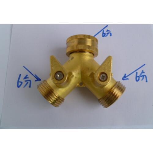 Three-way water separator 6 points outside the wire two separate two-valve washing water gun washing machine joints