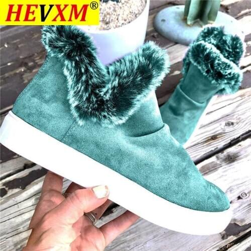 Women Ankle Boots Flats Shoes Woman Short Booties Autumn Winter Snow Warm Flat Shoe Chaussures Femme Zapatos Mujer Sapato