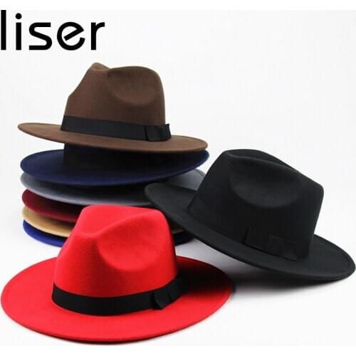 Women Fedora Hats Top Hat Jazz Style Female Caps with Visor Woolen Shade Multiple Colour Street Outdoor Good Quality