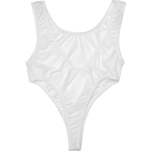 Women Lingerie Bodysuits 2021 Sexy High Cut Open Back See-through G-string Thong High Elastic Open Back Body Tops Leotard