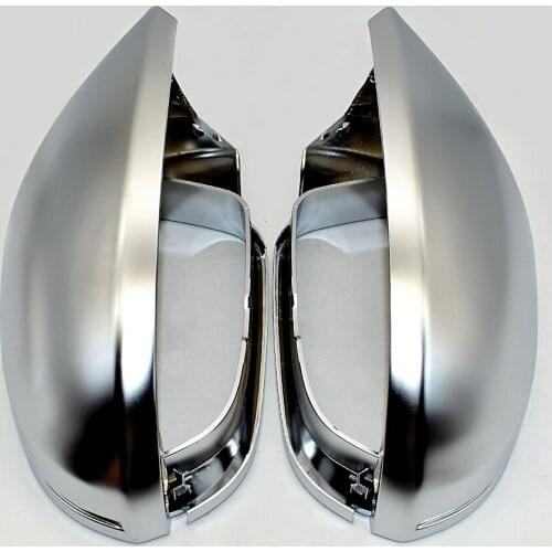 1 Pair Car Rearview Mirror Shell Cover Protection Cap Matte Chrome for Audi A6 C7 S6 2012-2018 Wing Mirror Cover Car Accessories