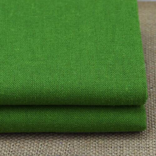 100*140cm cotton linen fabric curtain trousers material army green fabric tecido