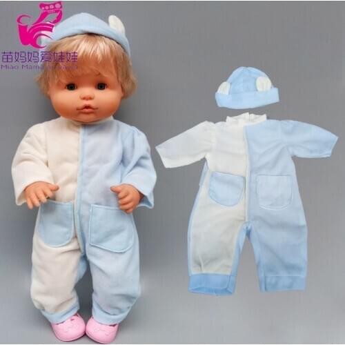 16 inch baby doll boy rompers for 40cm Nenuco clothes Ropa y su Hermanita kids toys outwear