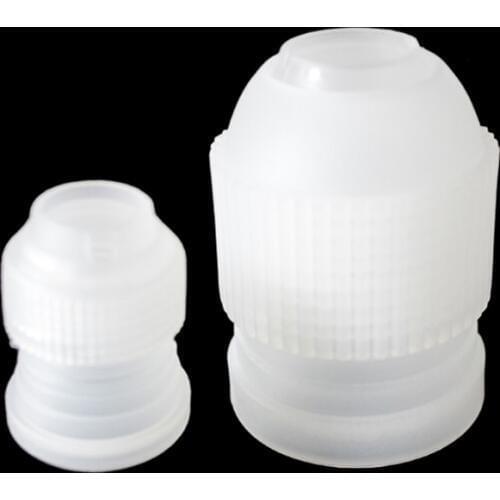 2pcs/set Fondant Cake Coupler Adaptor Icing Piping Nozzle Tip Bag Decor Sugarcraft Baking Accessories Cake Tools