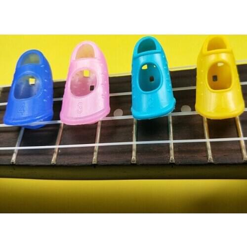 4Pcs/Set Protectors Finger Guards Guitar Fingertip Silicone Ukulele Guitar Accessories For Training Learning Guitar Best Choice