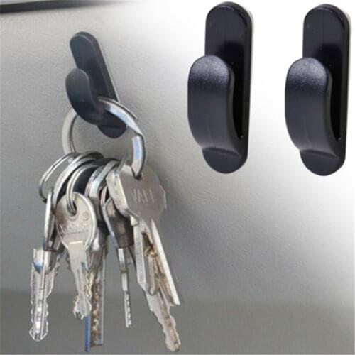 4Pcs Convenient Black Auto SUV Car Truck Self Adhesive Hook Hanger Bag Purse Organizer Holder