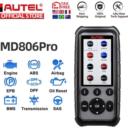 Autel MaxiDiag MD806 Pro OBD2 Scanner Car Automotive Diagnostic Tool Auto Code Reader OBDII OBD Scan Tool pk MD802 MD805 MD802
