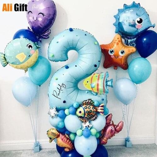 Bulk Deals & Fast Delivery Underwater World Theme Balloon Set Octopus Seahorse Balloon Childrens Party Decorative Balloon