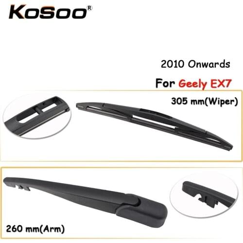 KOSOO Auto Rear Car Wiper Blade For Geely EX7,305mm 2010 Onwards Rear Window Windshield Wiper Blades Arm,Car Accessories