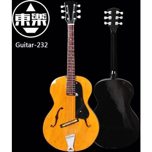 Wooden Handcrafted Miniature Guitar Model guitar-232 Guitar Display with Case and Stand (Not Actual Guitar! for Display Only!)