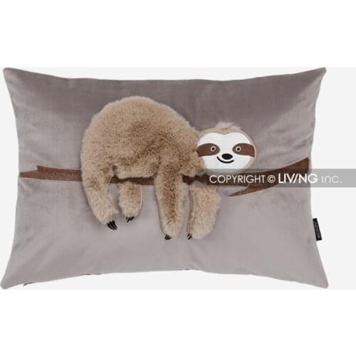 Cartoon childrens pillowcase Sloth sheep plush fur cushion cover cute office sofa kids room lumbar decoration 45X45cm