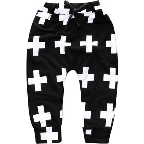 2020 Kids spring autumn Clothes Boys Trousers children pants for baby boys pants cross black