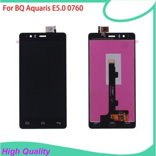 100% Guarantee LCD Display Touch Screen Digitizer Assembly For BQ Aquaris BQ E5 E5.0 0760 Mobile Phone LCDs Free Tools