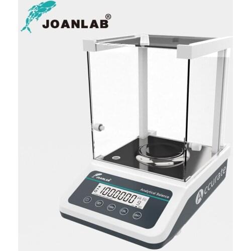 Joanlab 0.1mg 100g-320g RS232 SS Round Pan LCD Lab Analytical Balance 0.00001g Analytical Balance
