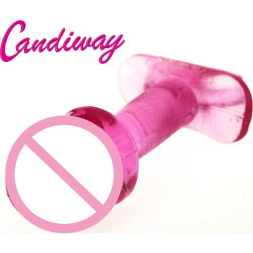 Tiny dildo Unisex Silicon Anal Butt Plug penis glans shape Sex Toy,Real Skin Feeling Body Massager Adult balanus Sex Product