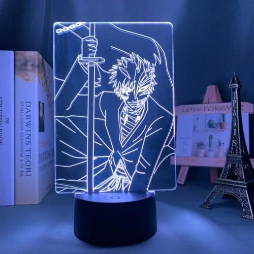 3d Light Anime Bleach Night Light for Home Decoration Nightlight Cool Birthday Gift Acrylic Led Night Lamp Bleach Manga