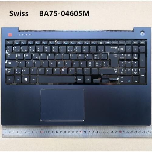 US/RU/Swiss layout new laptop keyboard with touchpad palmrest for Samsung NP670Z5 NP670Z5E NP680Z5E 680Z5E SW BA75-04605M