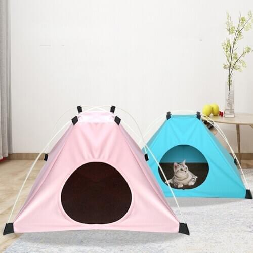 The New Pet Tent Nest Can Be Folded with A Velvet Pad To Keep Warm Cat Litter Four Seasons Universal Doghouse Tent