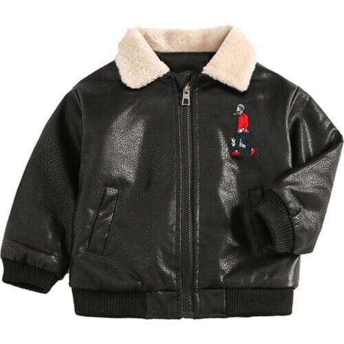 Boys trench coat kids jacket baby embroidered fashion winter windbreaker jacket boys coats pu leather jacket children clothes