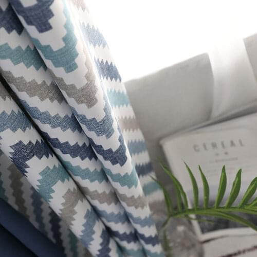 Simple Modern High Precision Printing Shading Curtains for Living Dining Room Bedroom Blackout Curtain