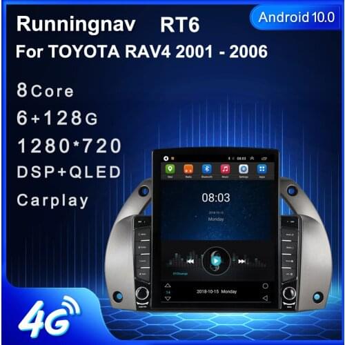 Runningnav For TOYOTA RAV4 2001 2002 2003 2004 2005 2006 Tesla Type Android Car Radio Multimedia Video Player Navigation GPS