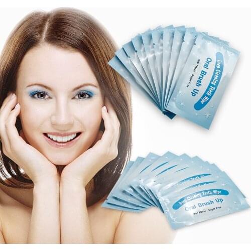 Teeth Whitening Teeth Wipe Oral Brush Up Clean Textured Finger Deep Cleaning Wipes Tooth Oral Hygiene