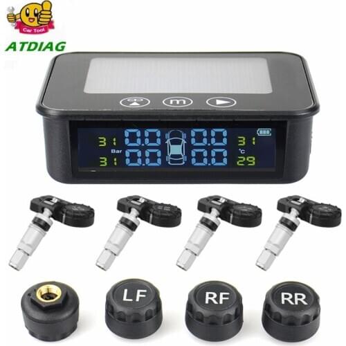 Tire Pressure Monitor System Lite Smart Car TPMS Solar Power Touch control Auto Security Alarm Systems Tyre Pressure Warning