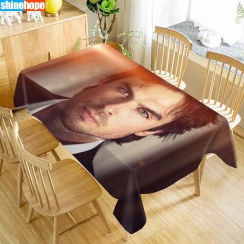 Customize Tablecloth Ian Somerhalder Oxford Cloth Dust-proof Rectangular Table Cover For Party Home Decor 100X140cm140x250cm