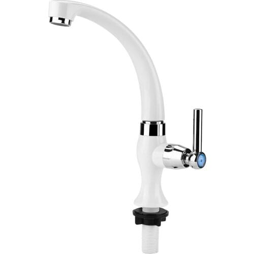 ABS Plastic Single Cold Faucet Water Tap Kitchen Sink Bathroom Basin Accessor G1/2 Tail Single Cold Kitchen Faucet Sink Faucet