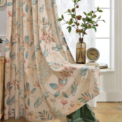 Print Modern Floral Pastoral Window Curtains Drapes Curtains For Living Room Kitchen Bedroom Home Decor Cortinas