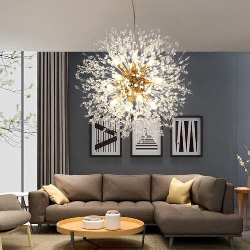 Nordic Modern Crystal Chandeliers Creative Art Lamps For Living Room Dining Room Home Decoration