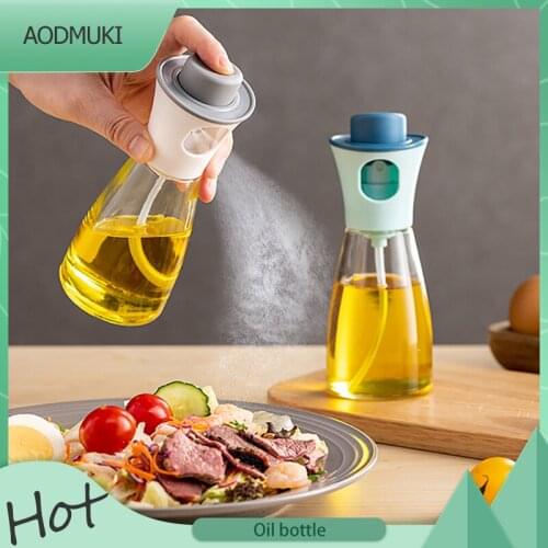 180Ml Glass Spray Oil Bottle Seasoning Bottle Anti-Drip Olive Oil Control Bottle Home Kitchen Supplies Seasoning Dispenser
