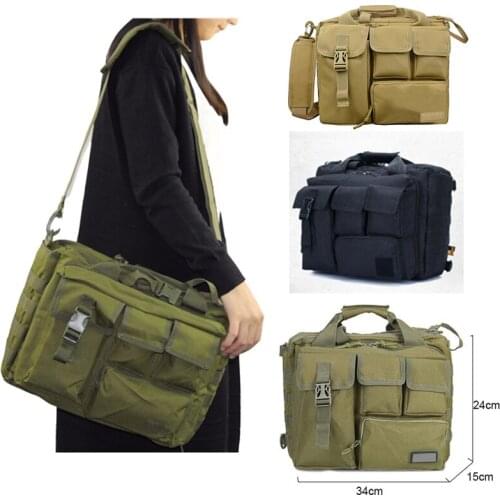 Tactical Molle 15'' Computer Backpack Military Camera Laptop Bag Messenger Shoulder Bag for Camping Outdoor Hunting