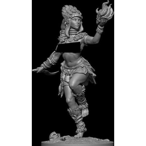 Unassambled 1/24 ancient fantasy woman warrior stand Resin figure miniature model kits Unpainted