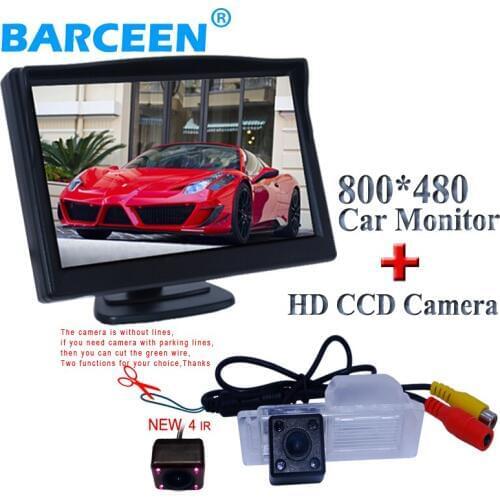 Waterproof IP 69K special car rear view camera and 800*480 5" car monitor car backing set for Chevrolet Cruze hatchback
