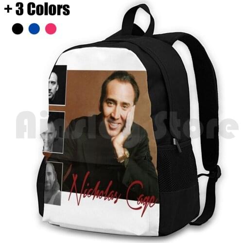 Retro Style Nicholas Cage Tribute Outdoor Hiking Backpack Waterproof Camping Travel Nicholas Cage Nicholas Cage National