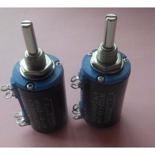 2pcs Multi-Turn Wirewound Potentiometers WXD3-13 100 150 OHM to 68K 100k OHM