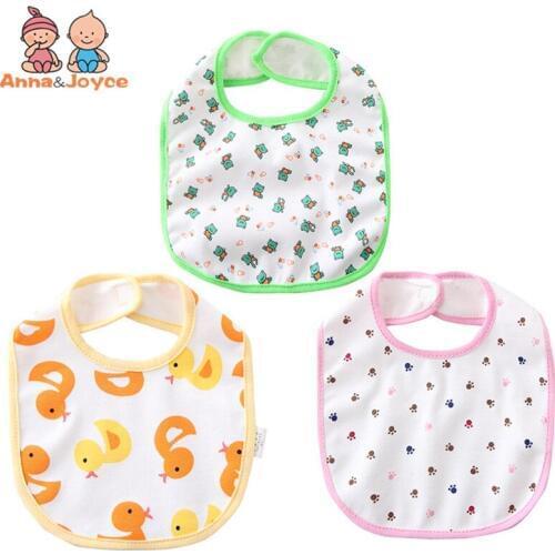 5pc/lot Baby Bib Printing of Cotton Waterproof Bib Big Dinner Clothes HTRK0049