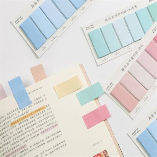 6 Colors Set Memo Pad Sticky Notes Bookmark Marker Memo Sticker Paper Student office Supplies