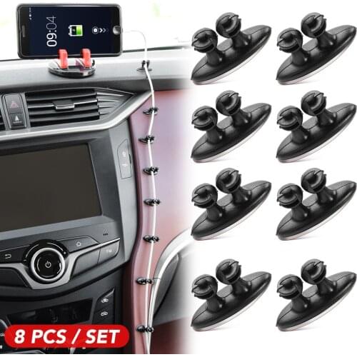 8PCS Car Products Charger Line Clasp Clamp For volkswagen bmw e46 audi a3 fiat 500 mercedes seat ibiza volkswagen polo