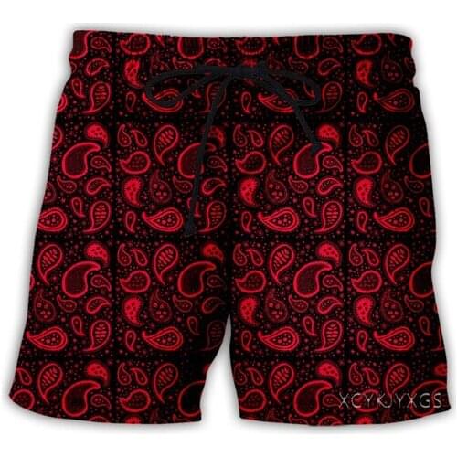 Bandana Pattern 3D Print Causal Clothing New Fashion Men Women Shorts Plus size S-7XL
